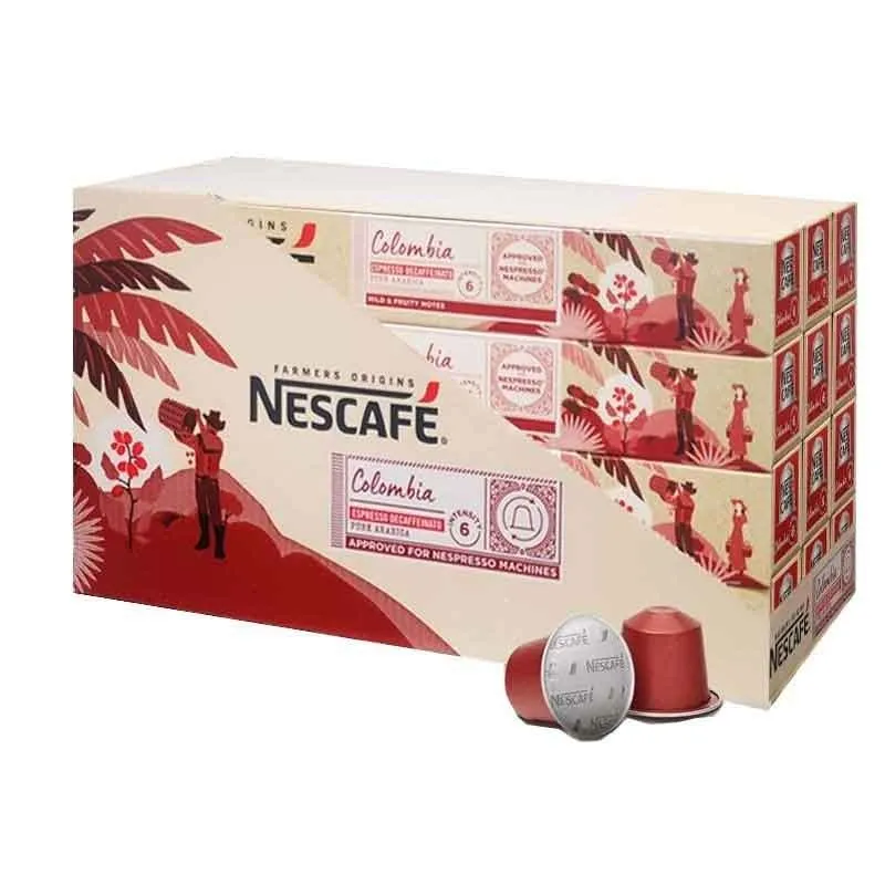Nescafé Colombie Décaféiné – 120 capsules aluminium compatibles Nespresso®