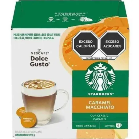 Caramel Macchiato STARBUCKS 6+6 cápsulas compatibles Dolce Gusto
