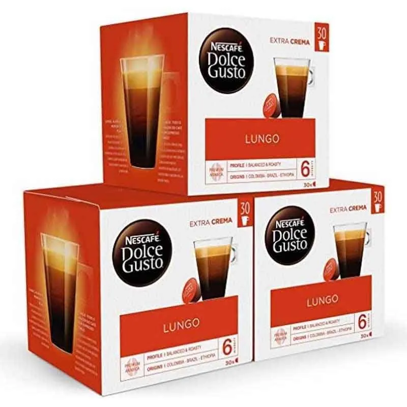 Café Lungo Pack 48 cápsulas Dolce Gusto