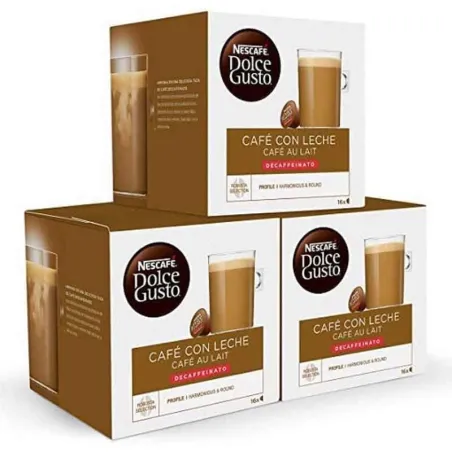 Café descafeinado com leite, Nescafé Dolce Gusto, embalagem 48 cápsulas*
