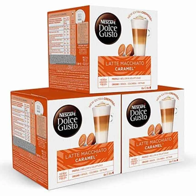 Latte Macchiato Caramel 24 boissons Pack 48 capsules Dolce Gusto