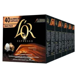 Colombia L'or 5 cajas compatible Nespresso 200 cápsulas