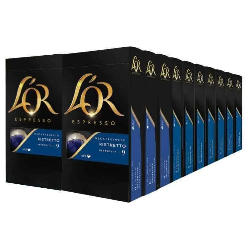 Ristretto Décaféiné L’OR – 200 capsules compatibles Nespresso