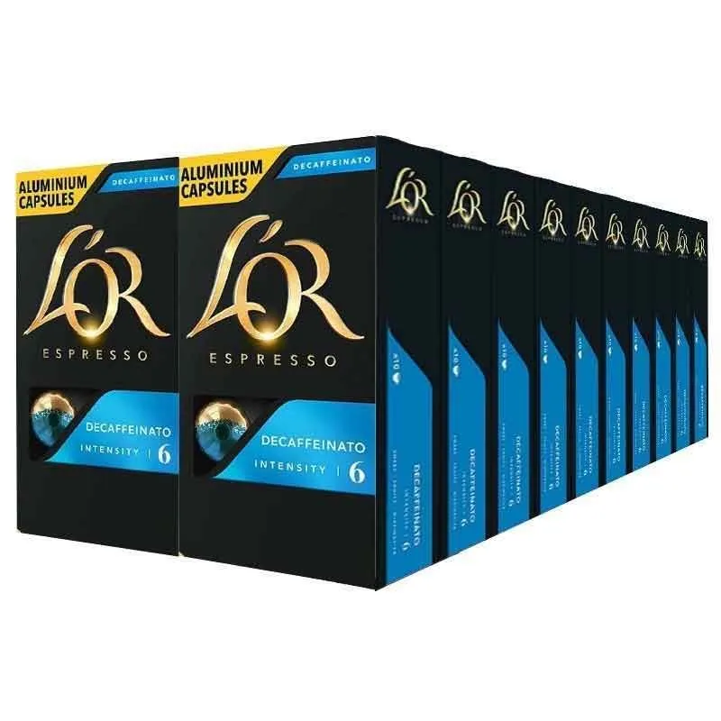 Décaféiné L’OR – 200 capsules compatibles Nespresso