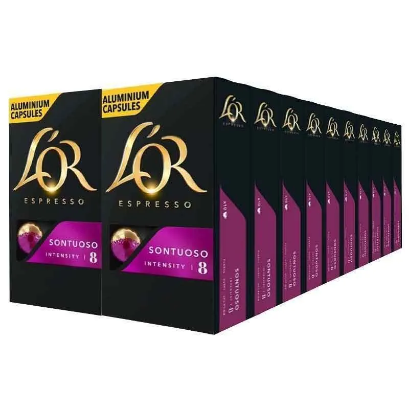 L’OR Sontuoso 20 boîtes compatibles Nespresso 200 capsules