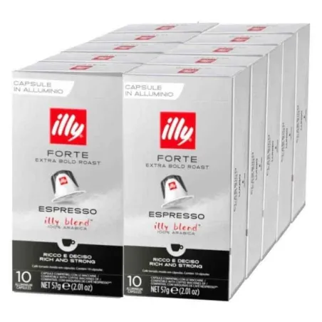 Illy Espresso Forte 100 capsules compatibles Nespresso