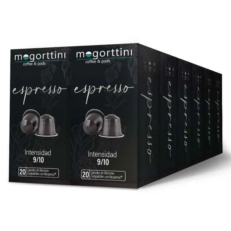 Espresso Mogorttini 12 boîtes de 20 capsules aluminium compatibles Nespresso