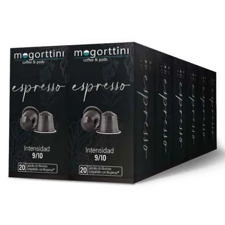 Espresso Mogorttini 12 boîtes de 20 capsules aluminium compatibles Nespresso