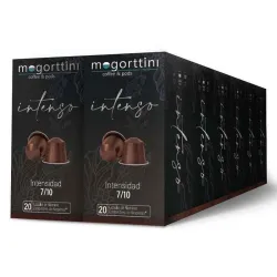 Café Intenso Mogorttini 12 boîtes 240 capsules compatibles Nespresso aluminium