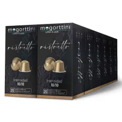 Ristretto Mogorttini 12 boîtes 240 capsules aluminium compatibles Nespresso
