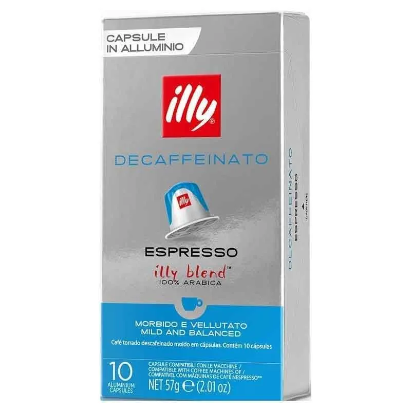 Cápsulas de café Nespresso Descafeinado Illy® 10 compatíveis