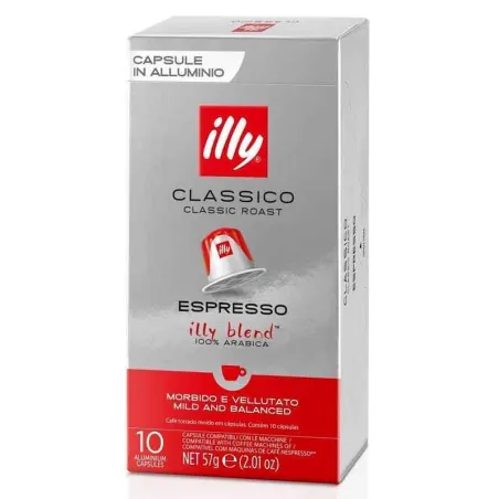 Classico Espresso Illy® 10 cápsulas de café compatíveis com Nespresso®.