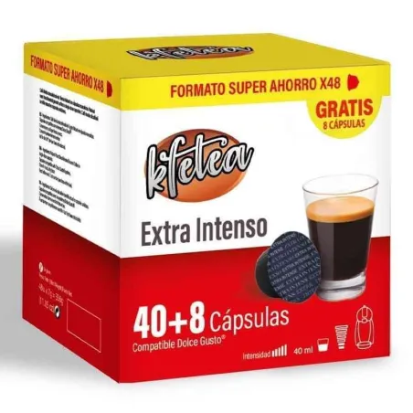 Café Kfetea extra forte, compatível com Dolce Gusto. 48 cápsulas FORMATO SUPER-SALVADOR