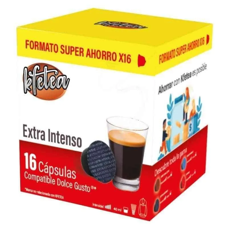 Extra Forte Kfetea Compatível com Dolce Gusto 16 cápsulas