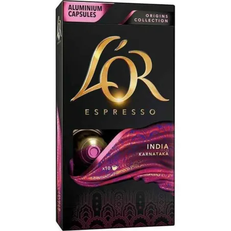 India KARNATAKA L'OR, 10 cápsulas compatíveis Nespresso.