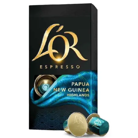 Papua Nova Guiné L'OR, 10 cápsulas compatíveis Nespresso.