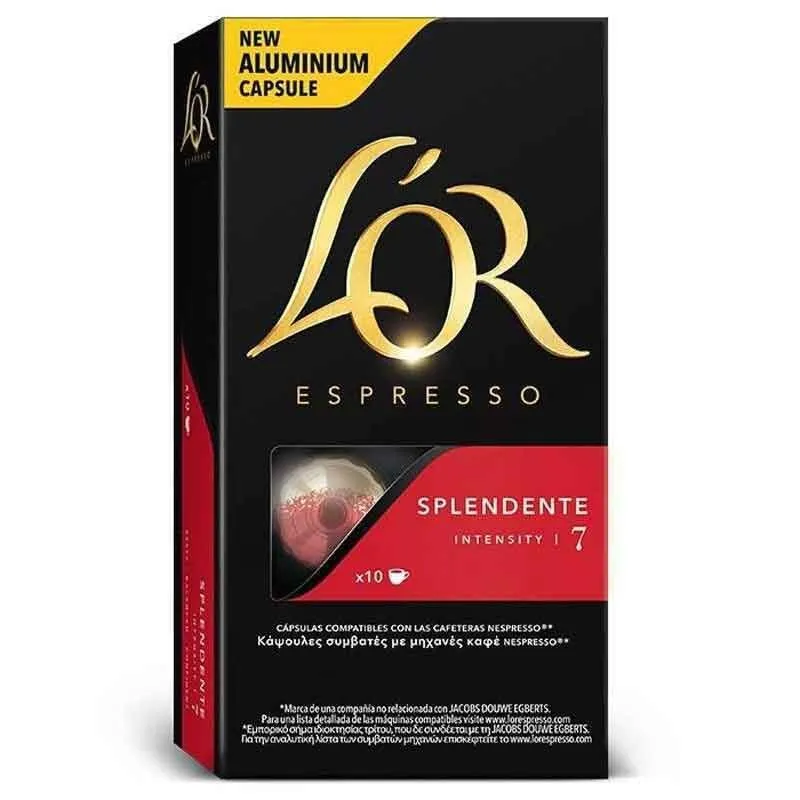 L'OR Splendente, 10 cápsulas compatíveis Nespresso.