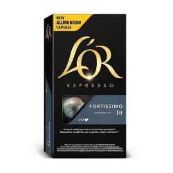 Fortissimo L'OR, 10 cápsulas compatíveis NESPRESSO.