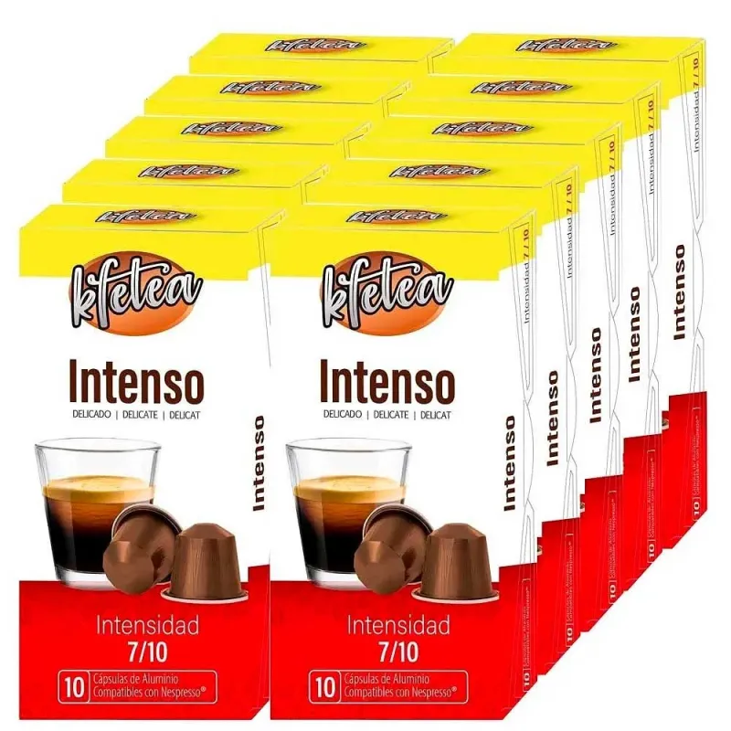 10 Cajas de Intenso Kfetea Nespresso 100 capsulas