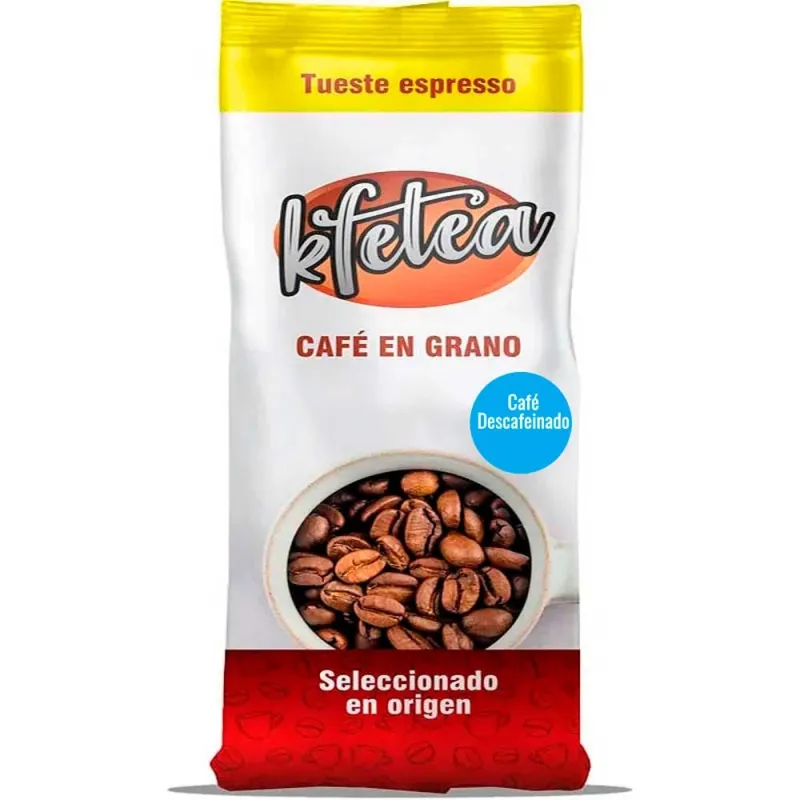 Kfetea Café Décaféiné Intense en grains 1 kg pour bars et professionnels