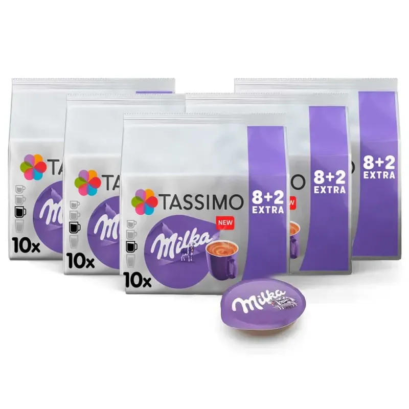 Chocolat Milka Tassimo 5 boîtes de 10 capsules T DISC