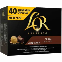 L’OR Forza Intensité 9 Maxi Pack 40 capsules compatibles Nespresso®