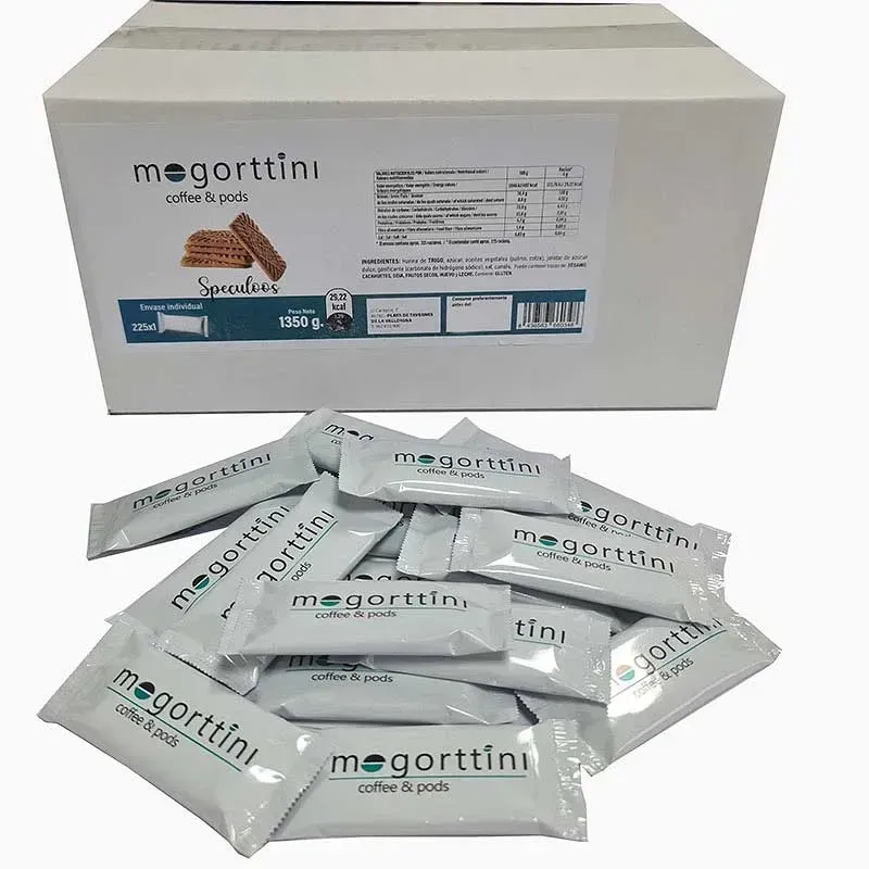 Boîte de Speculoos Mogorttini 225 unités en emballage individuel 6 g