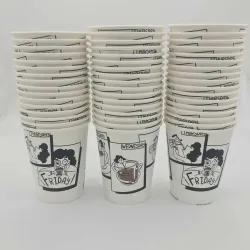 50 gobelets en papier jetables 8 oz – 240 ml