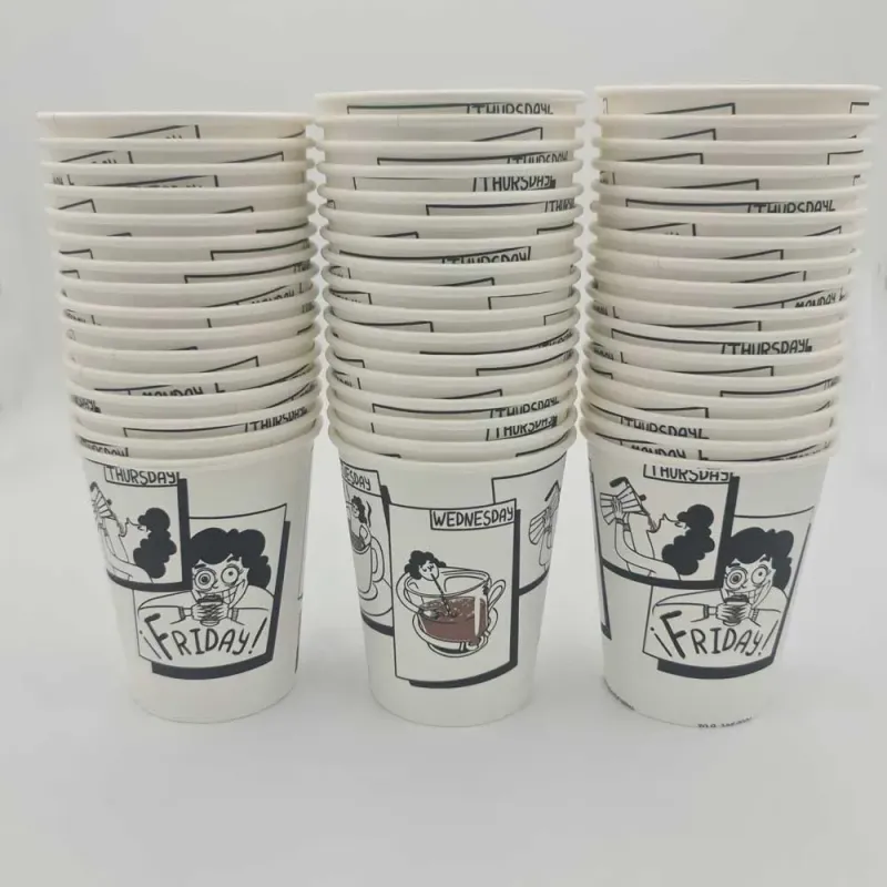 50 gobelets en papier jetables 8 oz – 240 ml