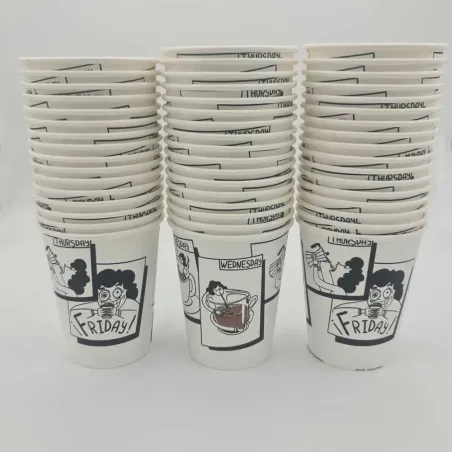 50 gobelets en papier jetables 8 oz – 240 ml