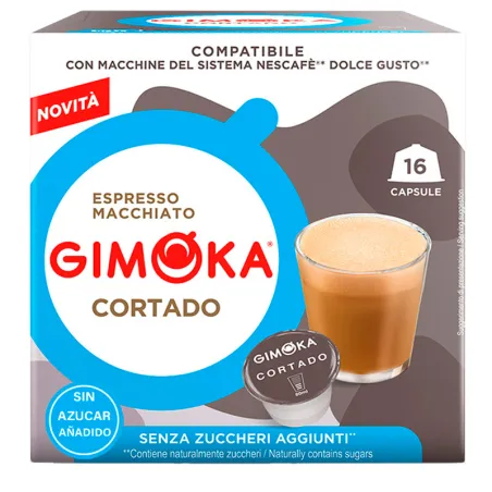 16 Cápsulas Cortado Gimoka (Sem Açúcar)