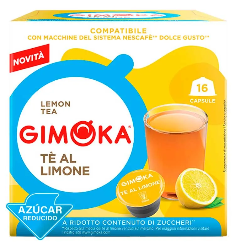 16 Cápsulas Chá Limão Gimoka (Açúcar Reduzido)