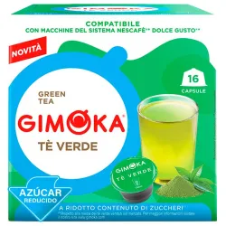 Té al Limón con  Azúcar reducido 16 Cápsulas Gimoka compatibles con Dolce Gusto