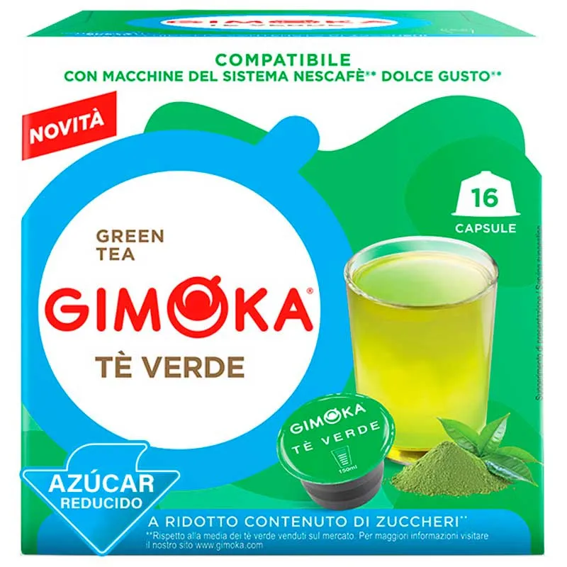 Té al Limón con  Azúcar reducido 16 Cápsulas Gimoka compatibles con Dolce Gusto