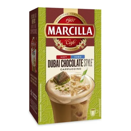 Cappuccino Chocolate Dubái - Marcilla instantáneo 8 servicios