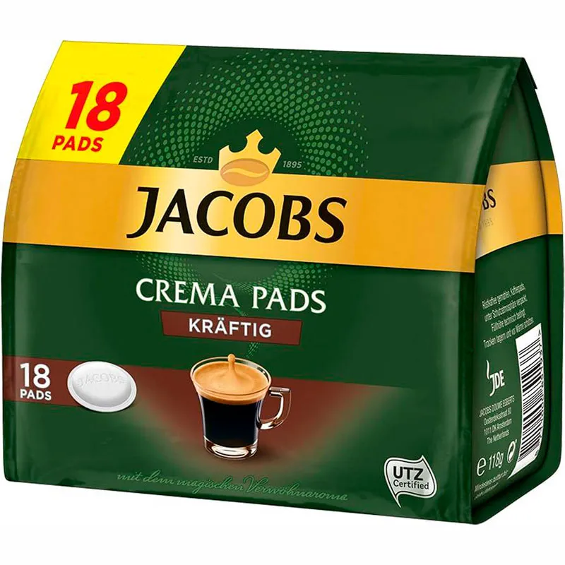 Jacobs Senseo Crema Pads Café Intenso y con Cuerpo – 18 Monodosis