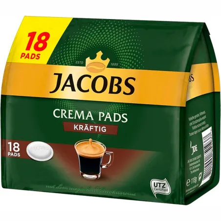 Jacobs Senseo Crema Kraftig Café Intenso y con Cuerpo – 18 Monodosis