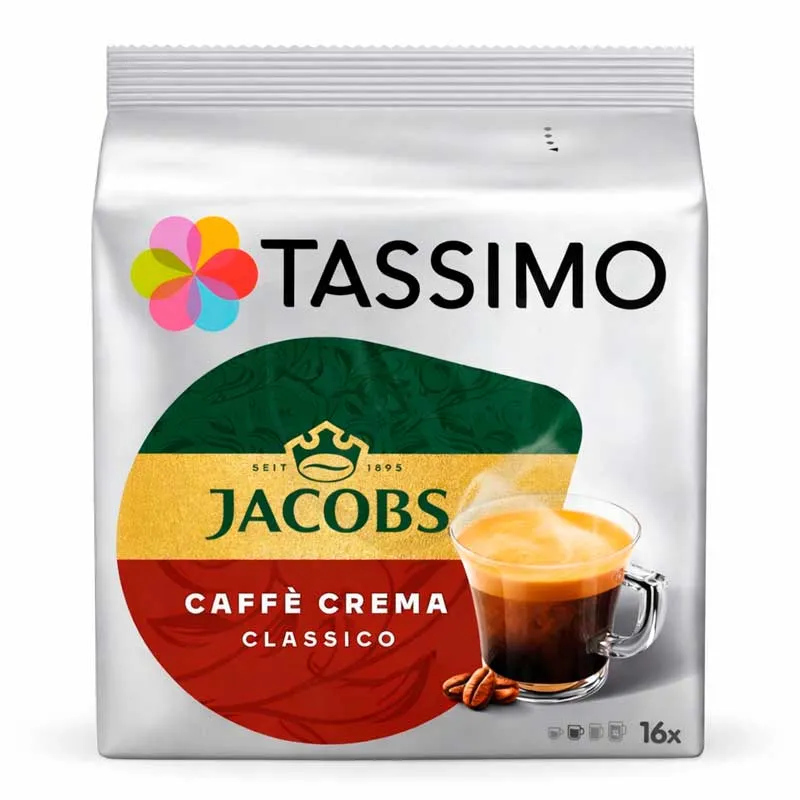 Café Crema Classico Jacobs 16  cápsulas Tassimo
