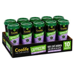 10 Cappuccino Sans Lactose Coolife 230 ml RTD
