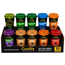 10 Cappuccino Saveurs Variées Coolife 230 ml RTD