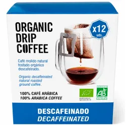 Organic Drip Coffee Décaféiné Ubago 12 portions bio
