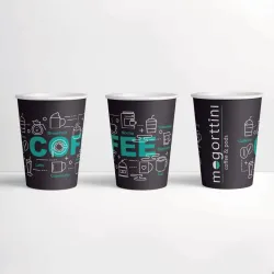 Variedade de copos de papel Mogorttini design 75 unidades 6 Oz 180 ml