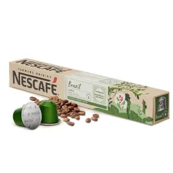 Nescafé Brazil Lungo – 10 capsules aluminium compatibles Nespresso® intensité 8