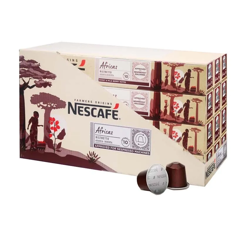 Nescafé Africas Ristretto – 120 capsules aluminium compatibles Nespresso®
