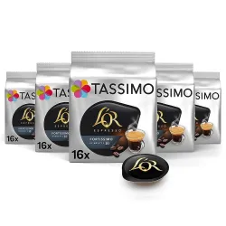 Fortissimo L’OR Tassimo intensité 10 – 5 boîtes de 16 capsules