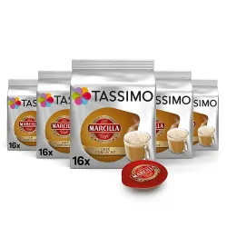 Café au Lait Marcilla Tassimo 5 boîtes de 16 capsules