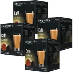 Café au Lait Mogorttini – 4 boîtes de 16 capsules compatibles Dolce Gusto