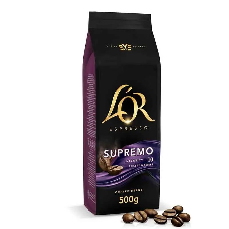 Supremo L’OR Espresso 500 g – Café en grains de qualité supérieure