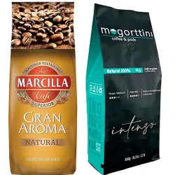 Gran Aroma Natural y Mogorttini Intenso 2 kilos de Café em grão