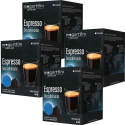 Décaféiné Mogorttini 4 boîtes de 16 capsules compatibles Dolce Gusto